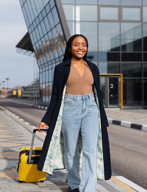 young lady walking